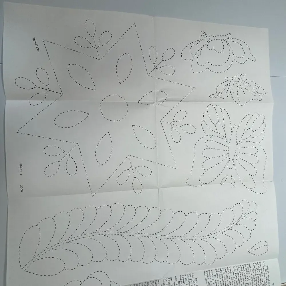 Vintage Aunt Martha's Traceable‎ Quilting Design #3366